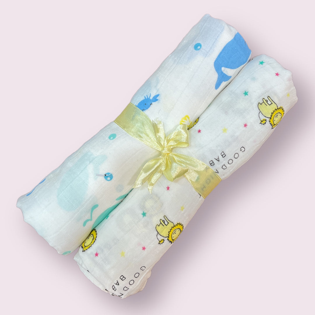 Jungle King & Ocean Wonder Wrapes Muslin Swaddles - Set of 2