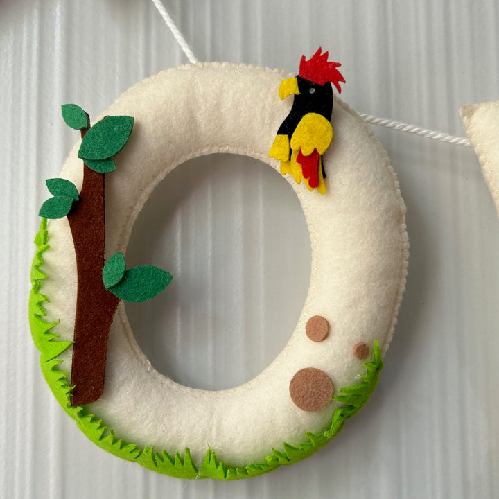 Babble Wrap Jungle Safari Name Bunting/Garland