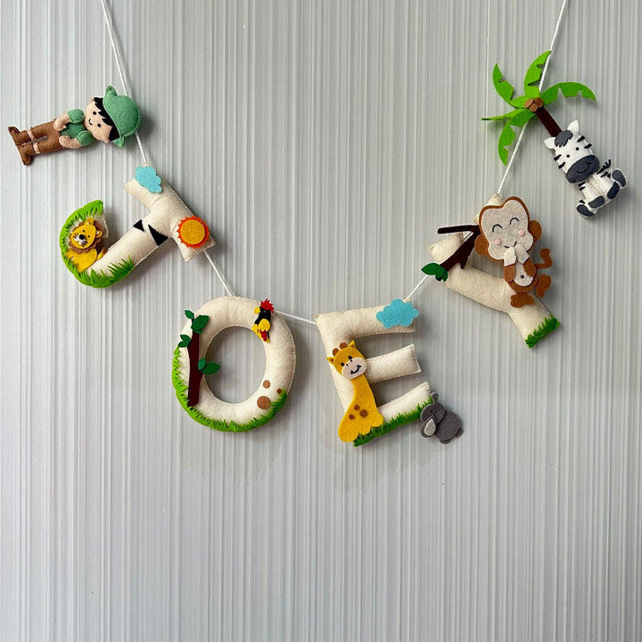 Babble Wrap Jungle Safari Name Bunting/Garland