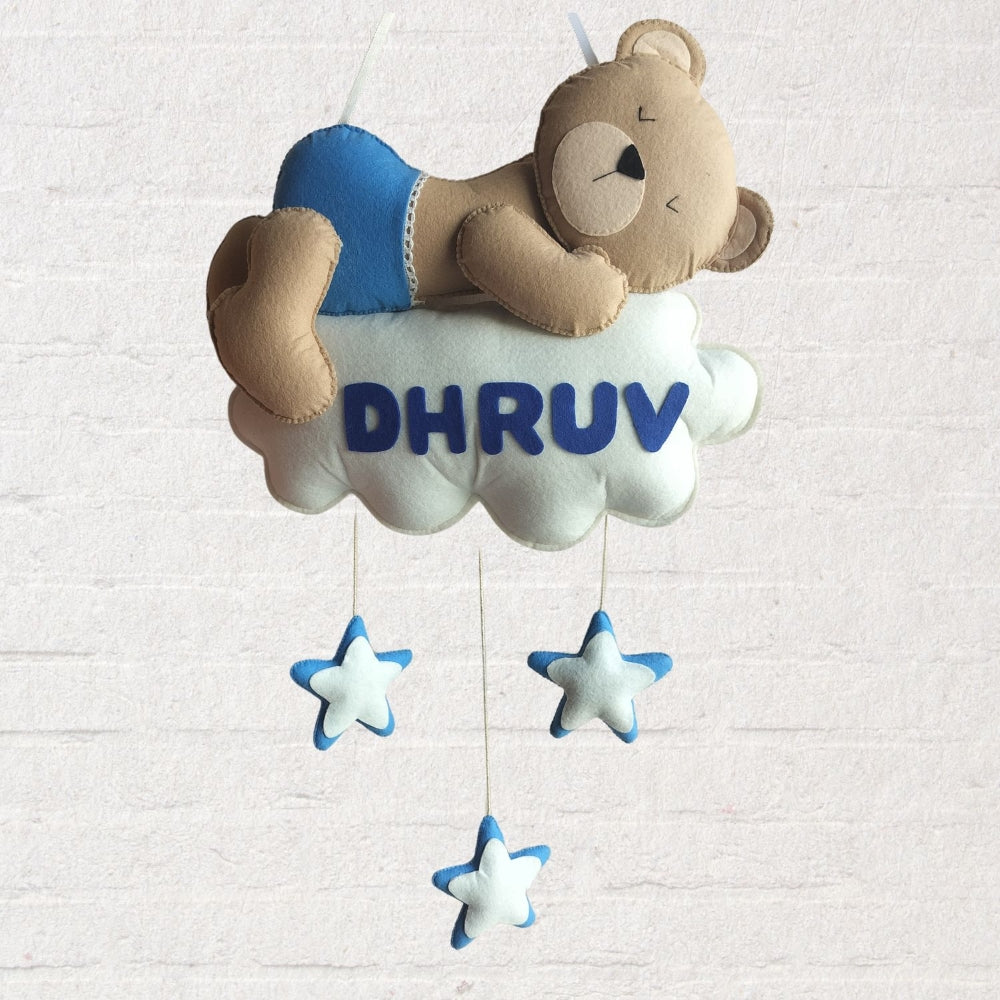 Junior Dreamy Teddy Personalised Wall Hanging