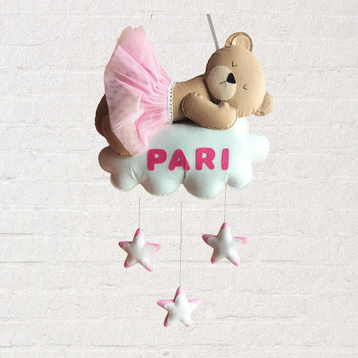 Junior Dreamy Teddy Personalised Wall Hanging