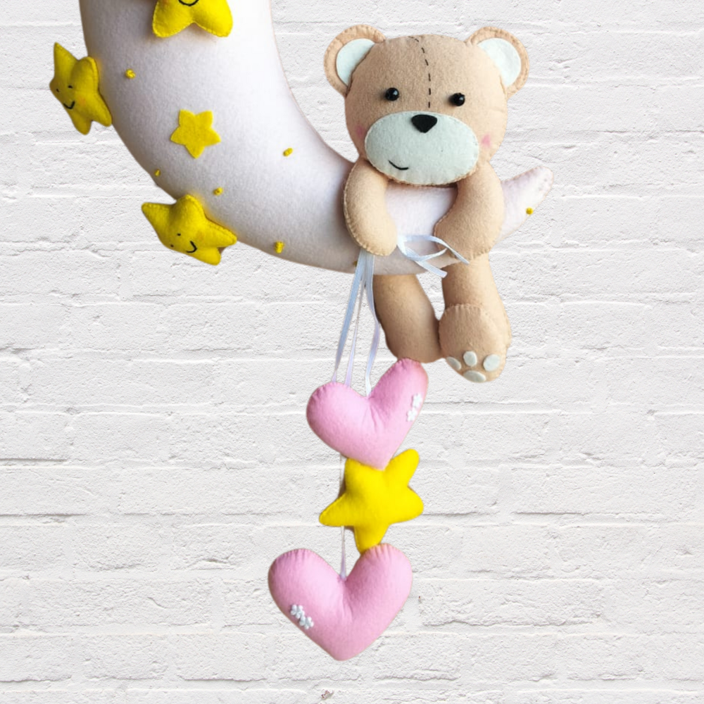 Junior Hanging Teddy Moon Perosnalised Hanging