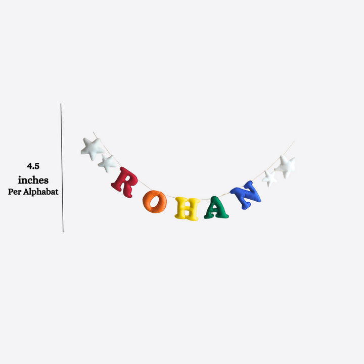 Junior Rainbow Colourful Personalised Name Bunting