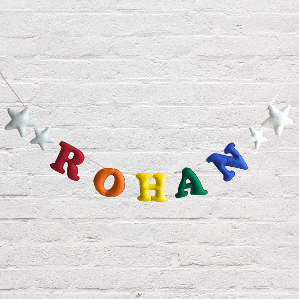 Junior Rainbow Colourful Personalised Name Bunting