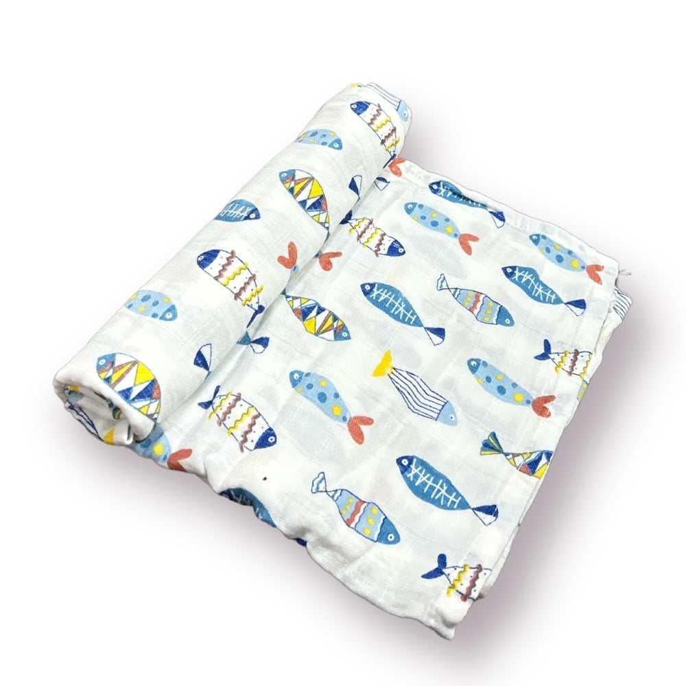 Jurassic Splash Muslin Swaddles - Set of 2