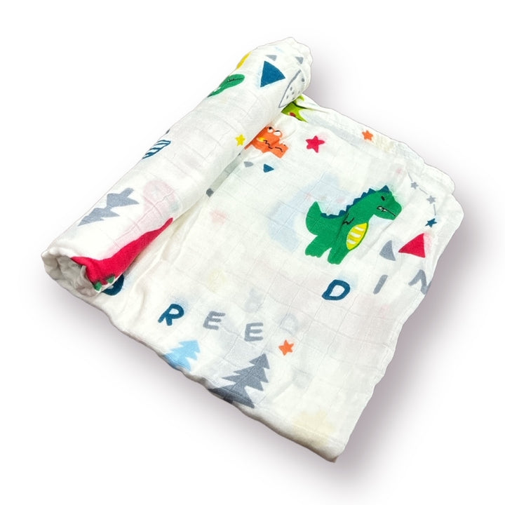 Jurassic Splash Muslin Swaddles - Set of 2