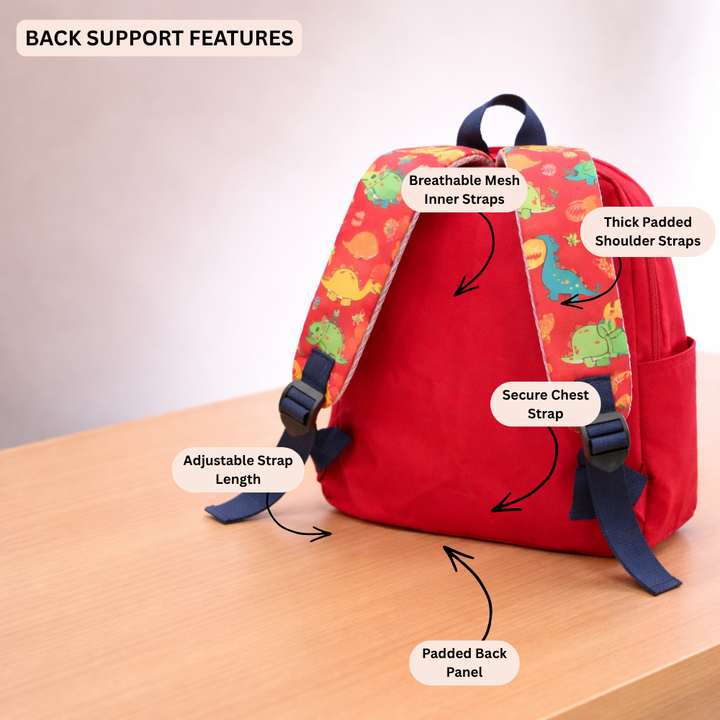 Jurassic Joy For Todlers & Kids - Roary Red Dino Backpack