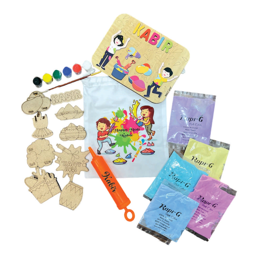 Holi Jumbo Hamper (DIY, Puzzle, Paints, Potli, Pichkari, Organic Colours)