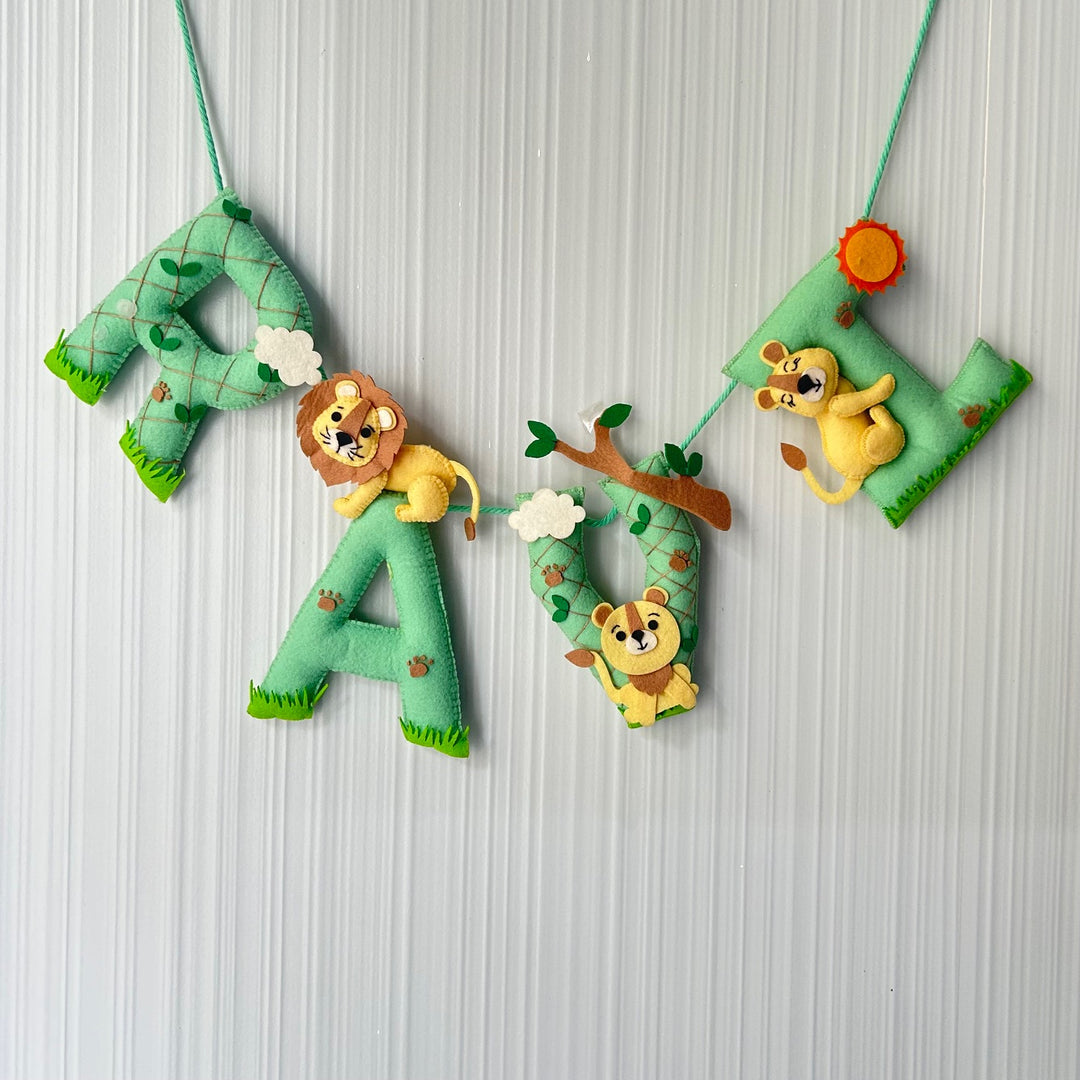 Babble Wrap King of the Jungle Name Bunting/Garland