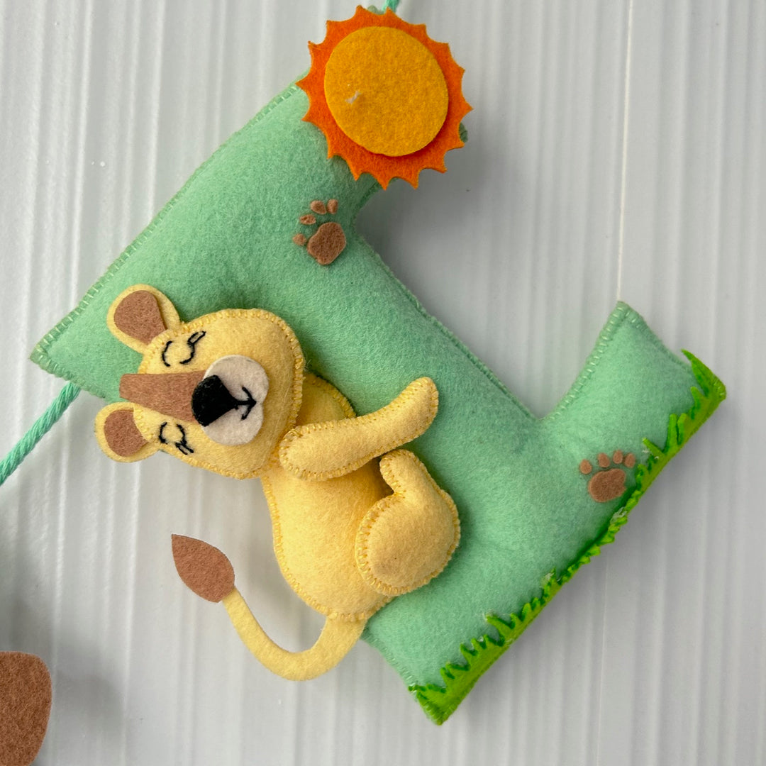 Babble Wrap King of the Jungle Name Bunting/Garland