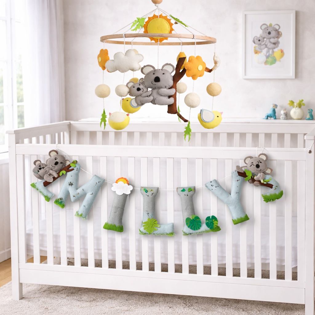 Koala Sunshine Dreams Cot Mobile & Bunting Combo