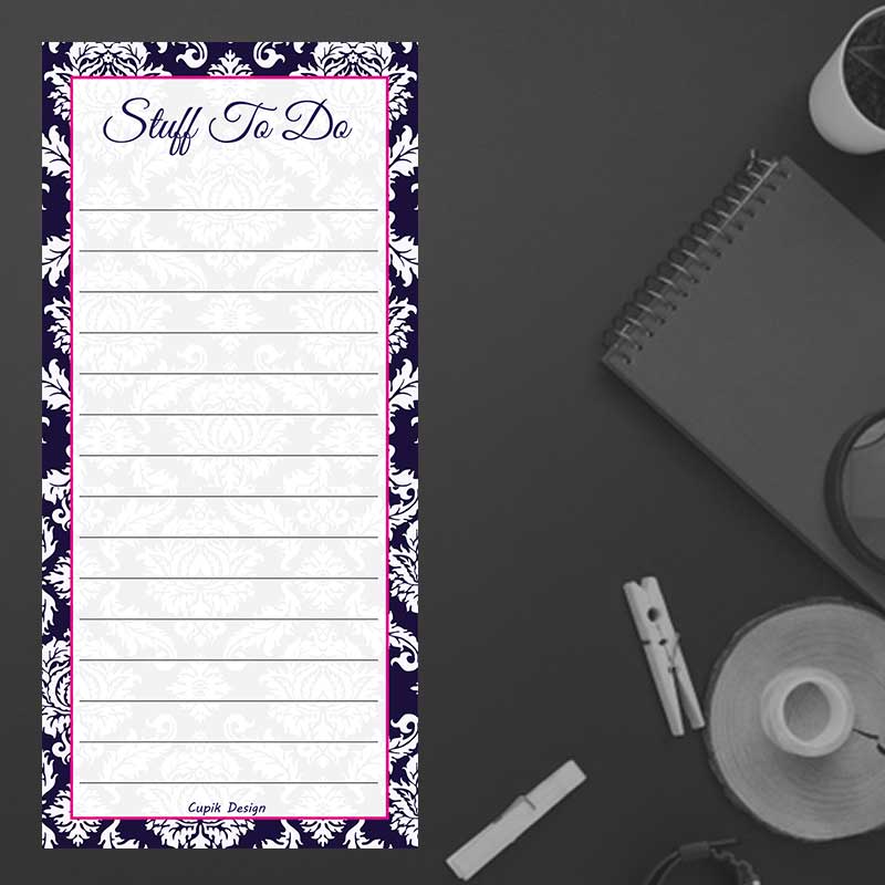 Damask Magnetic Listpad