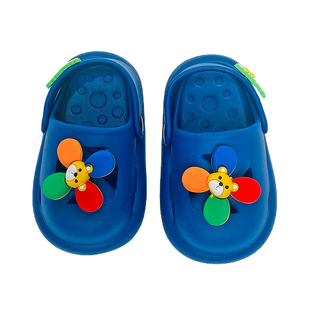 Little Surpise Box Blue Pinwheel Slip on Clogs, Summer/Monsoon all season Footwear for Toddlers & Kids