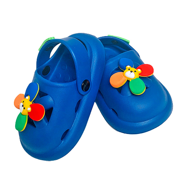 Little Surpise Box Blue Pinwheel Slip on Clogs, Summer/Monsoon all season Footwear for Toddlers & Kids