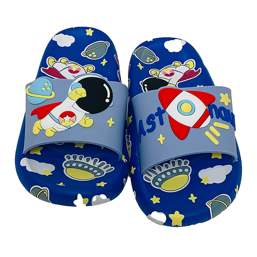 Little Surpise Box Blue all over Astronaut theme Slip on Clogs, Summer/Monsoon all season Footwear for Toddlers & Kids