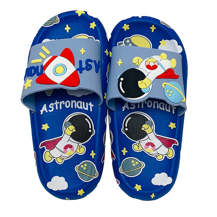 Little Surpise Box Blue all over Astronaut theme Slip on Clogs, Summer/Monsoon all season Footwear for Toddlers & Kids