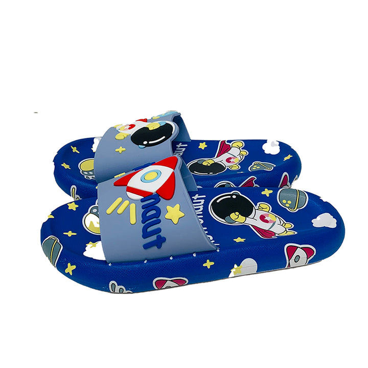 Little Surpise Box Blue all over Astronaut theme Slip on Clogs, Summer/Monsoon all season Footwear for Toddlers & Kids