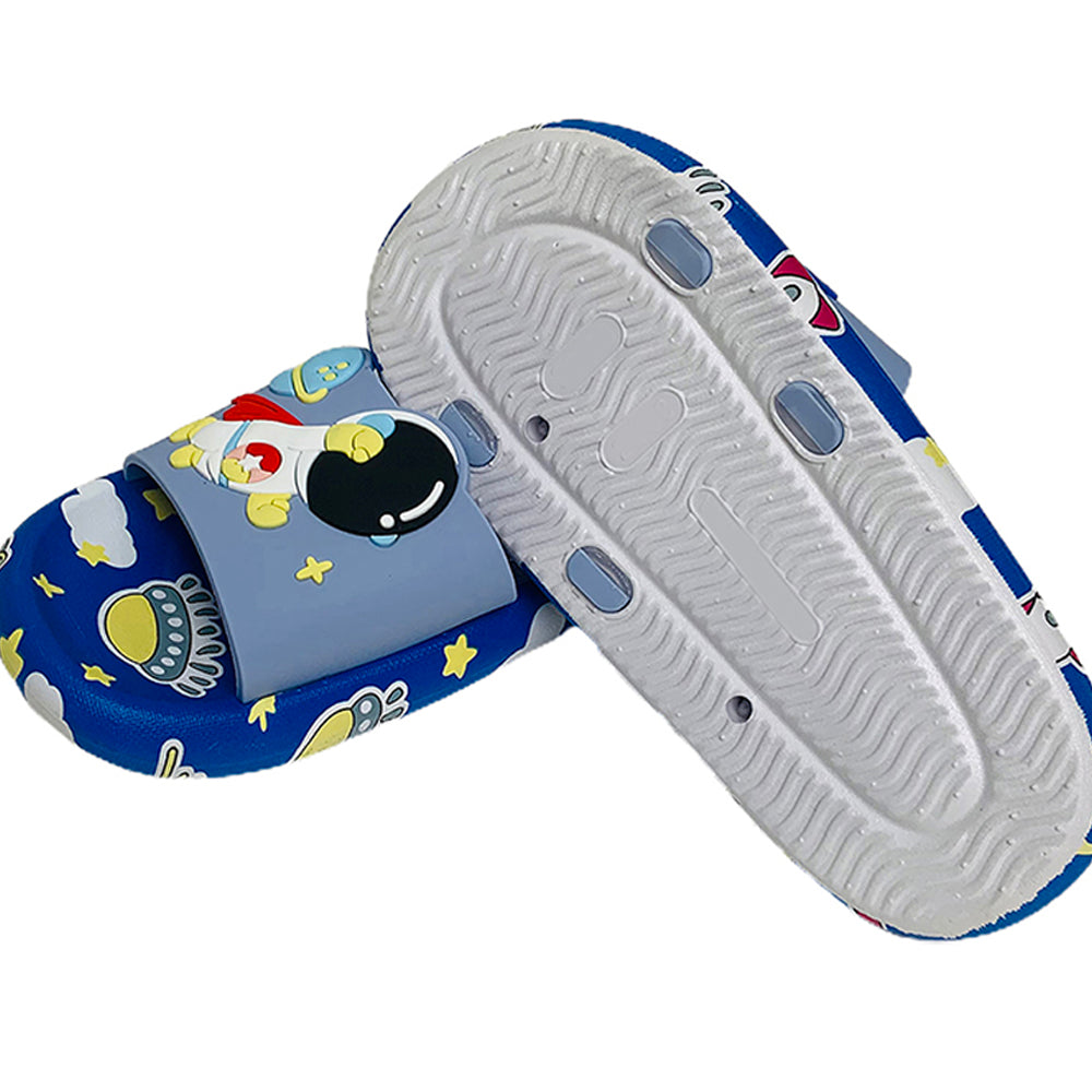 Little Surpise Box Blue all over Astronaut theme Slip on Clogs, Summer/Monsoon all season Footwear for Toddlers & Kids