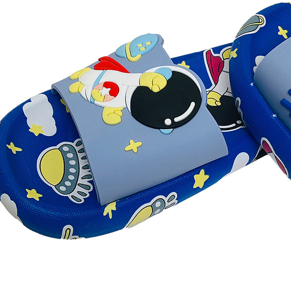 Little Surpise Box Blue all over Astronaut theme Slip on Clogs, Summer/Monsoon all season Footwear for Toddlers & Kids