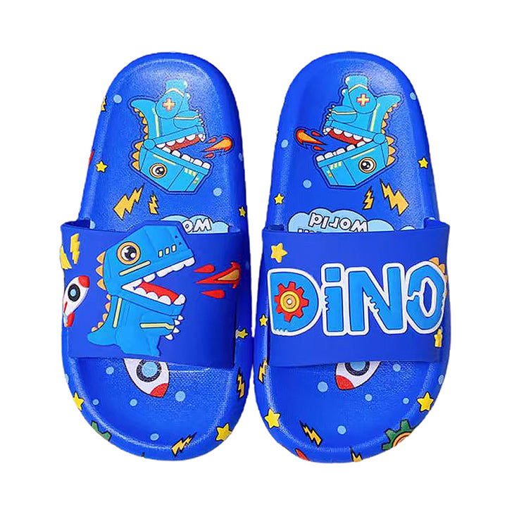 Little Surpise Box cobalt Blue all over Dino theme Slip on Clogs, Summer/Monsoon all season Footwear for Toddlers & Kids