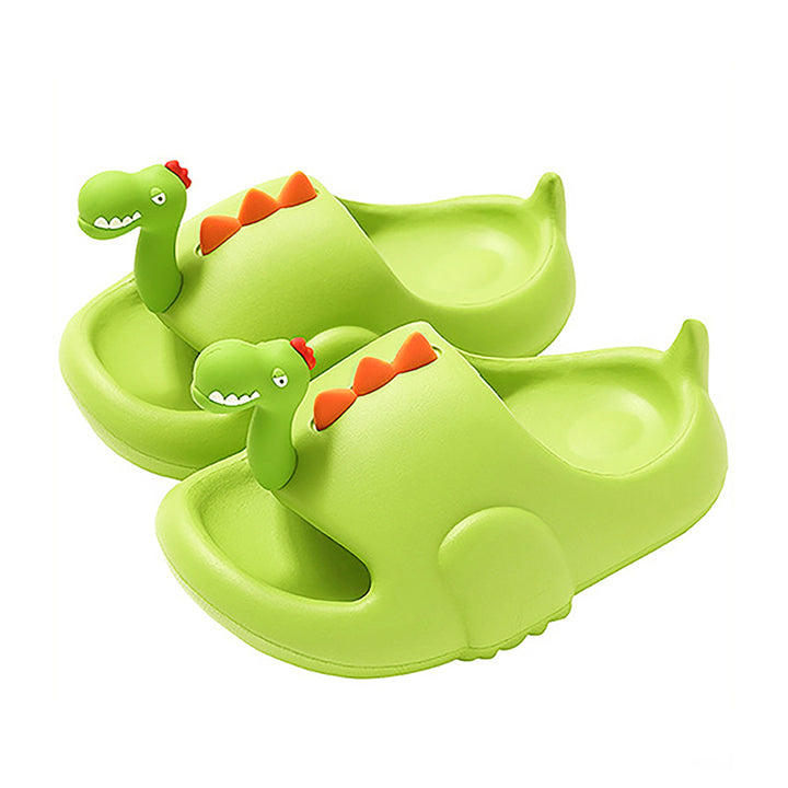 Little Surpise Box Fluoroscent 3d Long Neck Dino Slip on Clogs, Summer/Monsoon all season Footwear for Toddlers & Kids