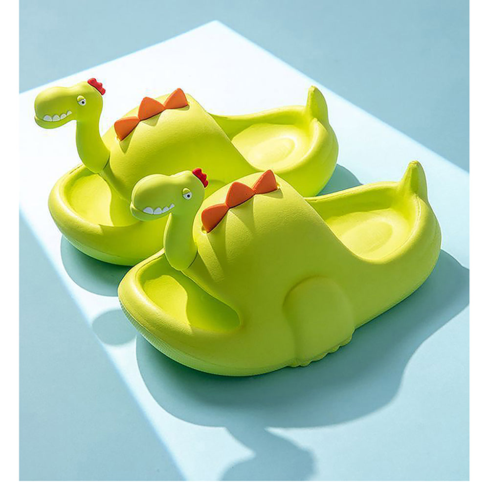 Little Surpise Box Fluoroscent 3d Long Neck Dino Slip on Clogs, Summer/Monsoon all season Footwear for Toddlers & Kids