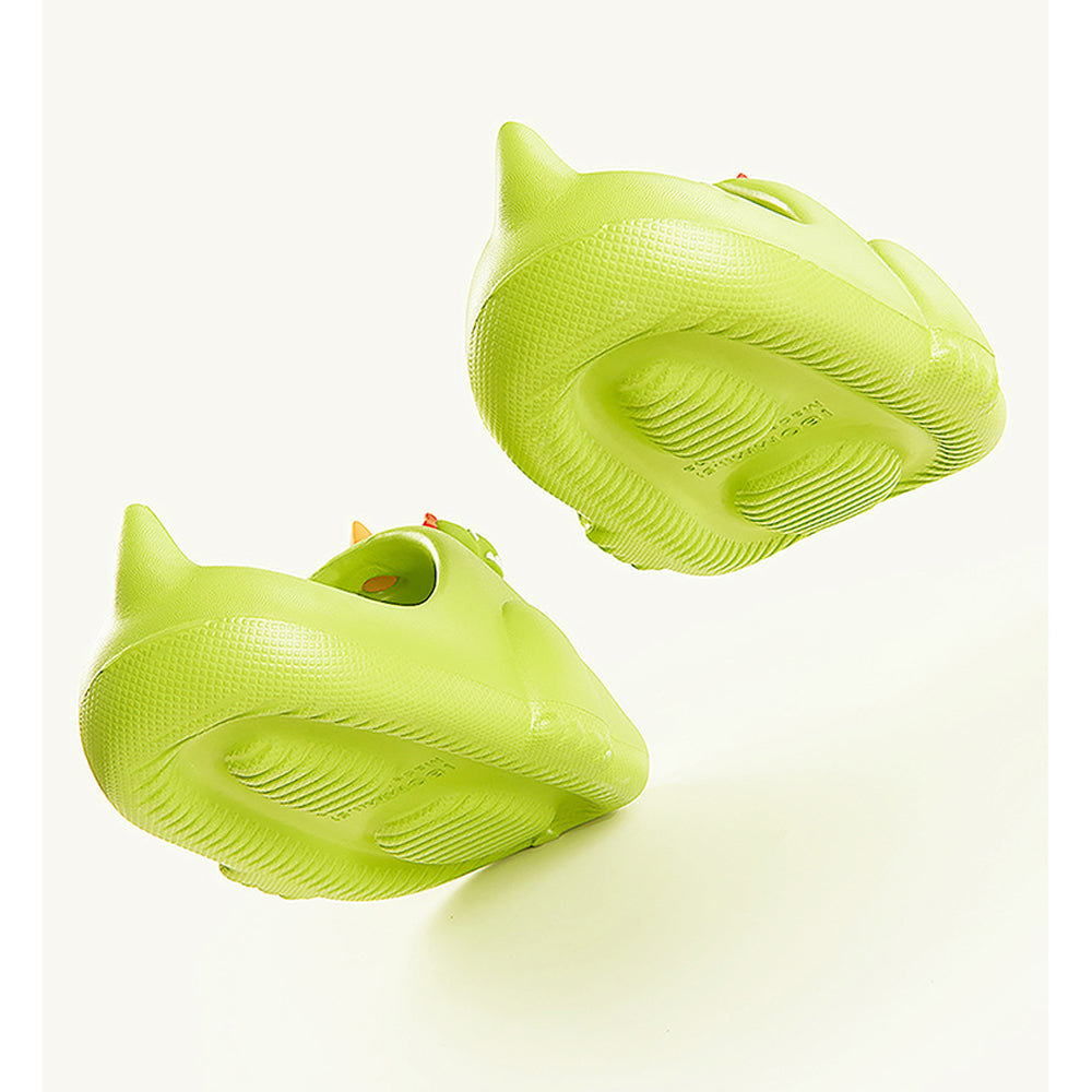 Little Surpise Box Fluoroscent 3d Long Neck Dino Slip on Clogs, Summer/Monsoon all season Footwear for Toddlers & Kids