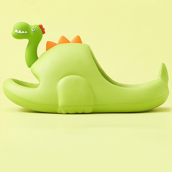 Little Surpise Box Fluoroscent 3d Long Neck Dino Slip on Clogs, Summer/Monsoon all season Footwear for Toddlers & Kids