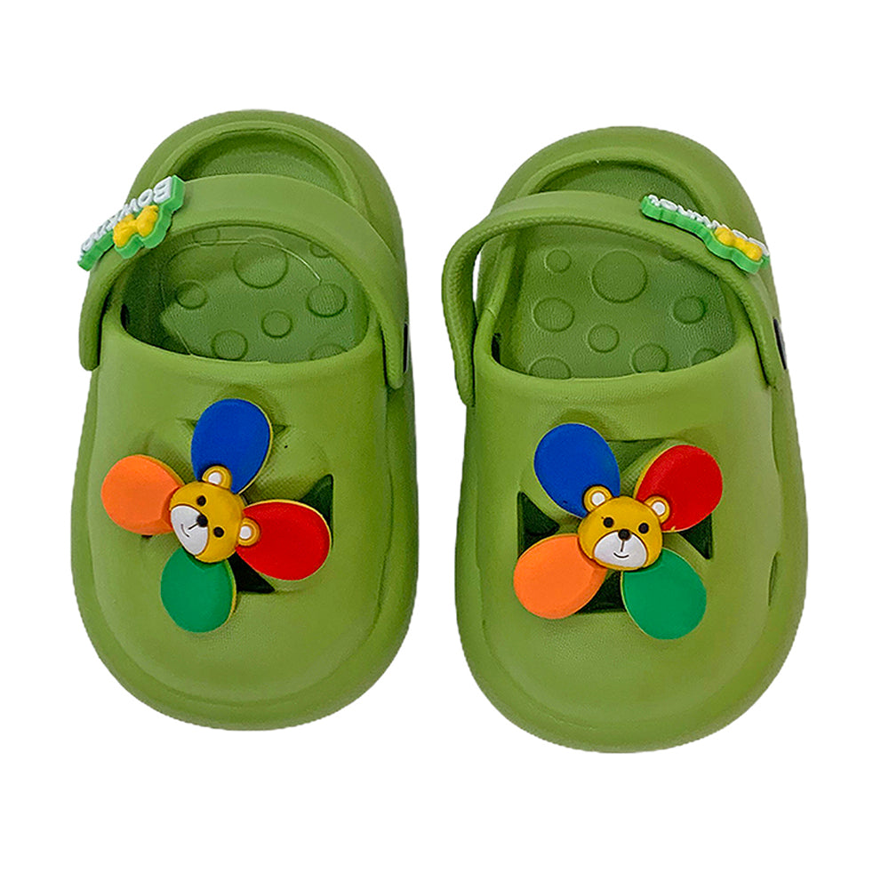 Little Surpise Box Green Pinwheel Slip on Clogs, Summer/Monsoon all season Footwear for Toddlers & Kids