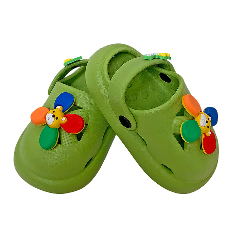 Little Surpise Box Green Pinwheel Slip on Clogs, Summer/Monsoon all season Footwear for Toddlers & Kids