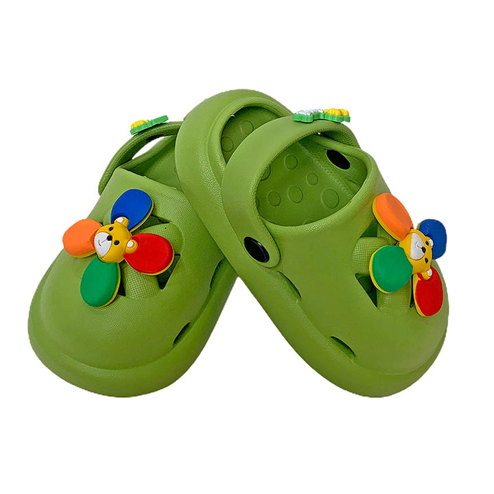 Little Surpise Box Green Pinwheel Slip on Clogs, Summer/Monsoon all season Footwear for Toddlers & Kids