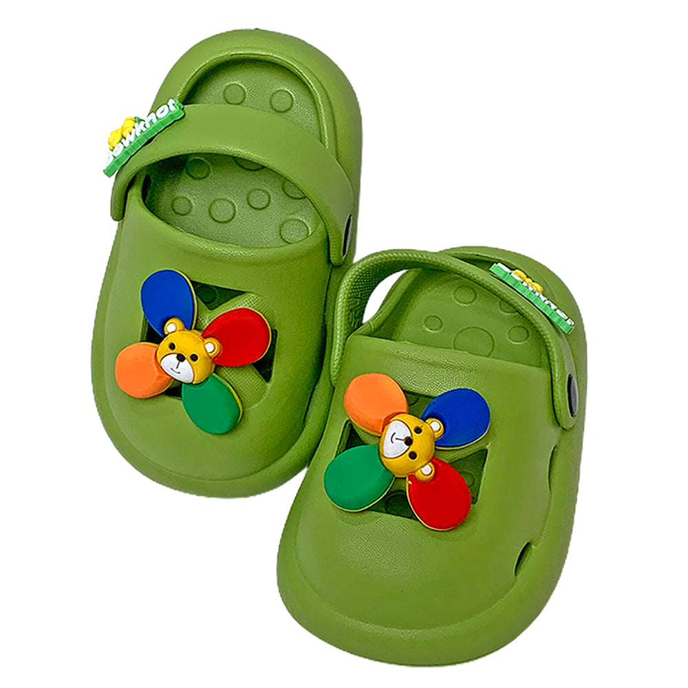 Little Surpise Box Green Pinwheel Slip on Clogs, Summer/Monsoon all season Footwear for Toddlers & Kids