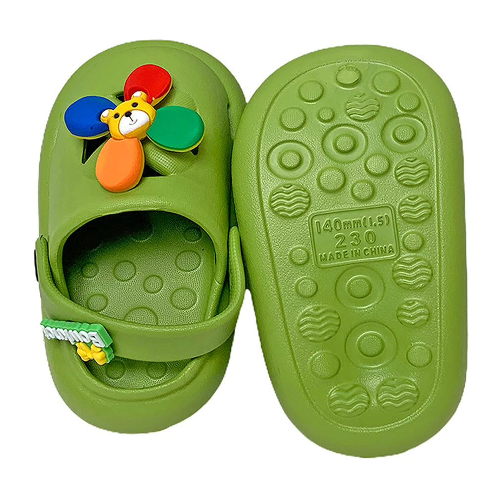 Little Surpise Box Green Pinwheel Slip on Clogs, Summer/Monsoon all season Footwear for Toddlers & Kids