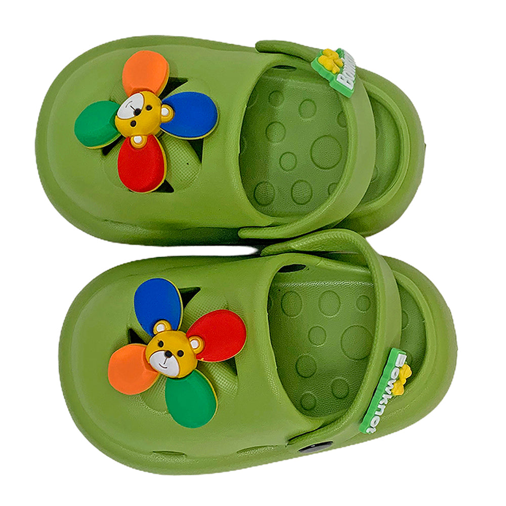 Little Surpise Box Green Pinwheel Slip on Clogs, Summer/Monsoon all season Footwear for Toddlers & Kids