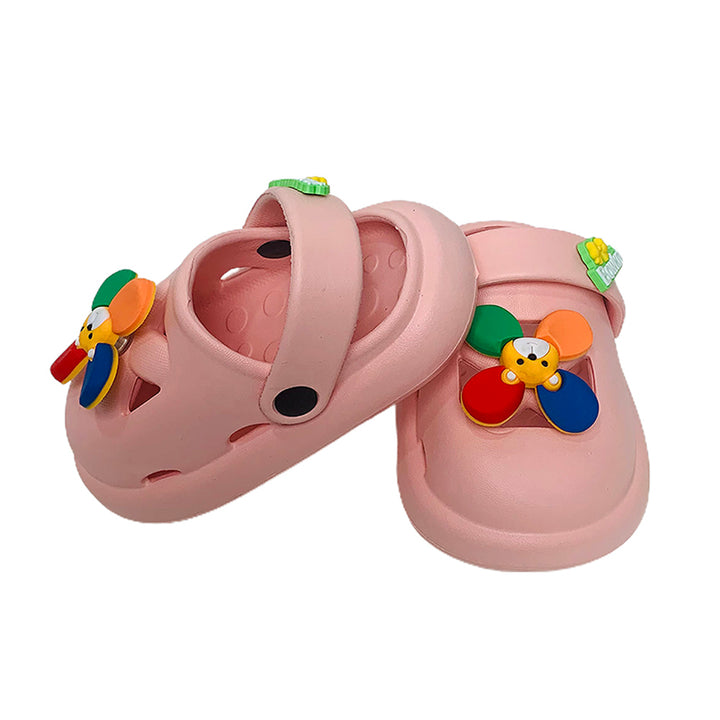 Little Surpise Box Pink Pinwheel Slip on Clogs, Summer/Monsoon all season Footwear for Toddlers & Kids