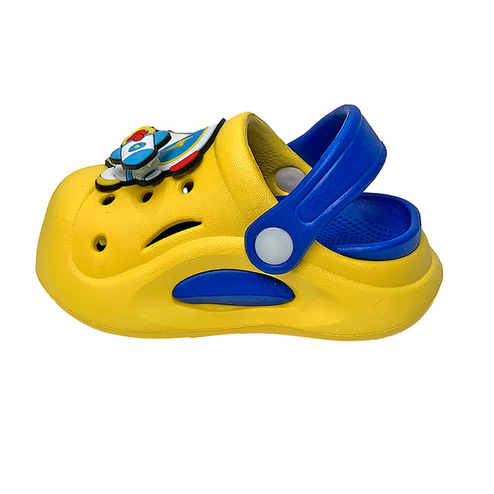 Little Surpise Box Yellow spinning rocket Slip on Clogs, Summer/Monsoon all season Footwear for Toddlers & Kids