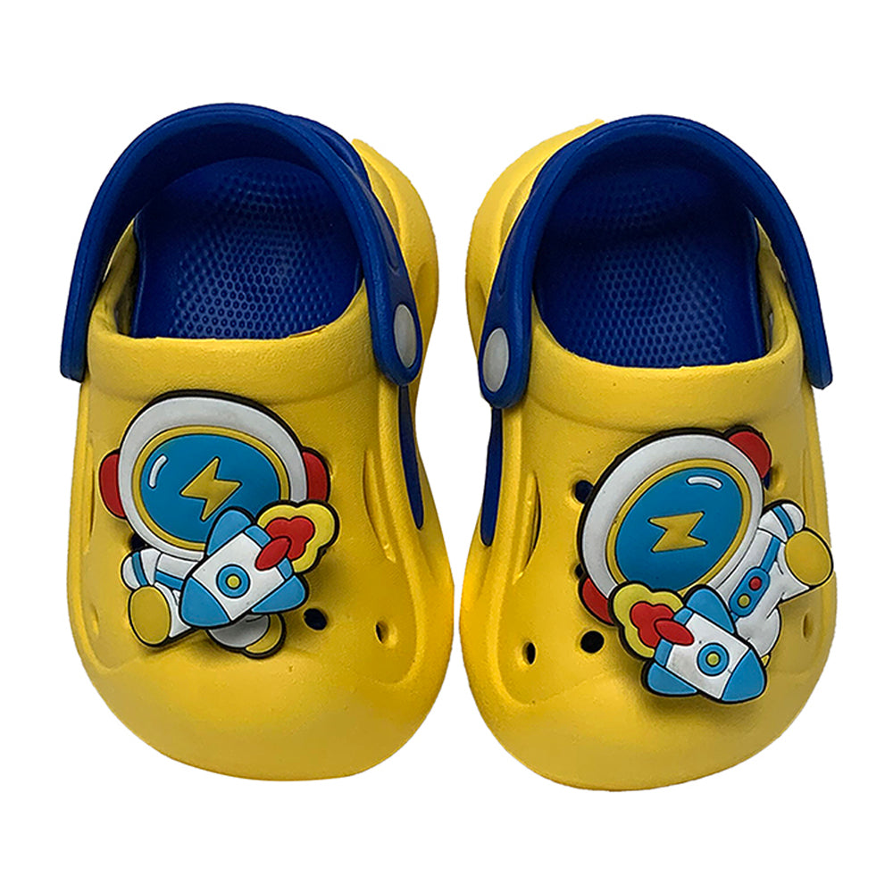 Little Surpise Box Yellow spinning rocket Slip on Clogs, Summer/Monsoon all season Footwear for Toddlers & Kids