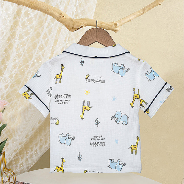 Little Surprise Box Animal print soft Mulsin organic Cotton Kids Nightsuit