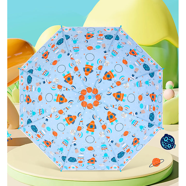 Little Surprise Box Planet Space theme Blue & Orange Umbrella for Kids