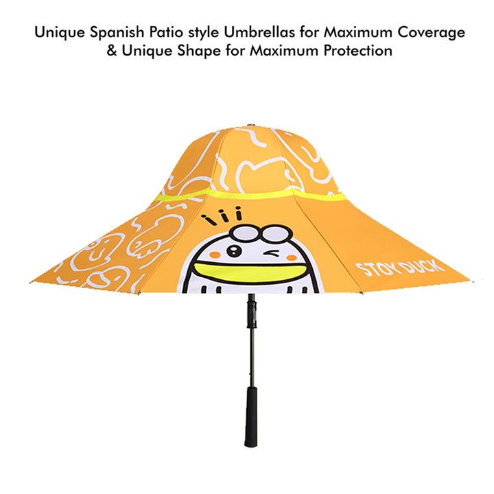 Little Surprise Box 3 Ducklings theme, Unique Spanish Patio Style Kids Umbrella, 5-12years,Orange