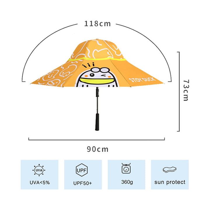 Little Surprise Box 3 Ducklings theme, Unique Spanish Patio Style Kids Umbrella, 5-12years,Orange