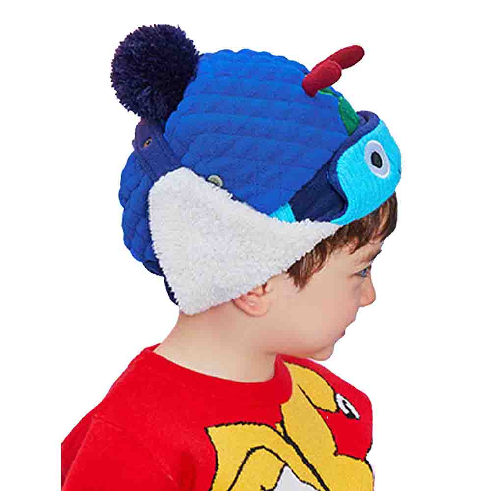 Little Surprise Box 3pcs Quilted Robot Theme Winter Cap, Mufflers and Gloves