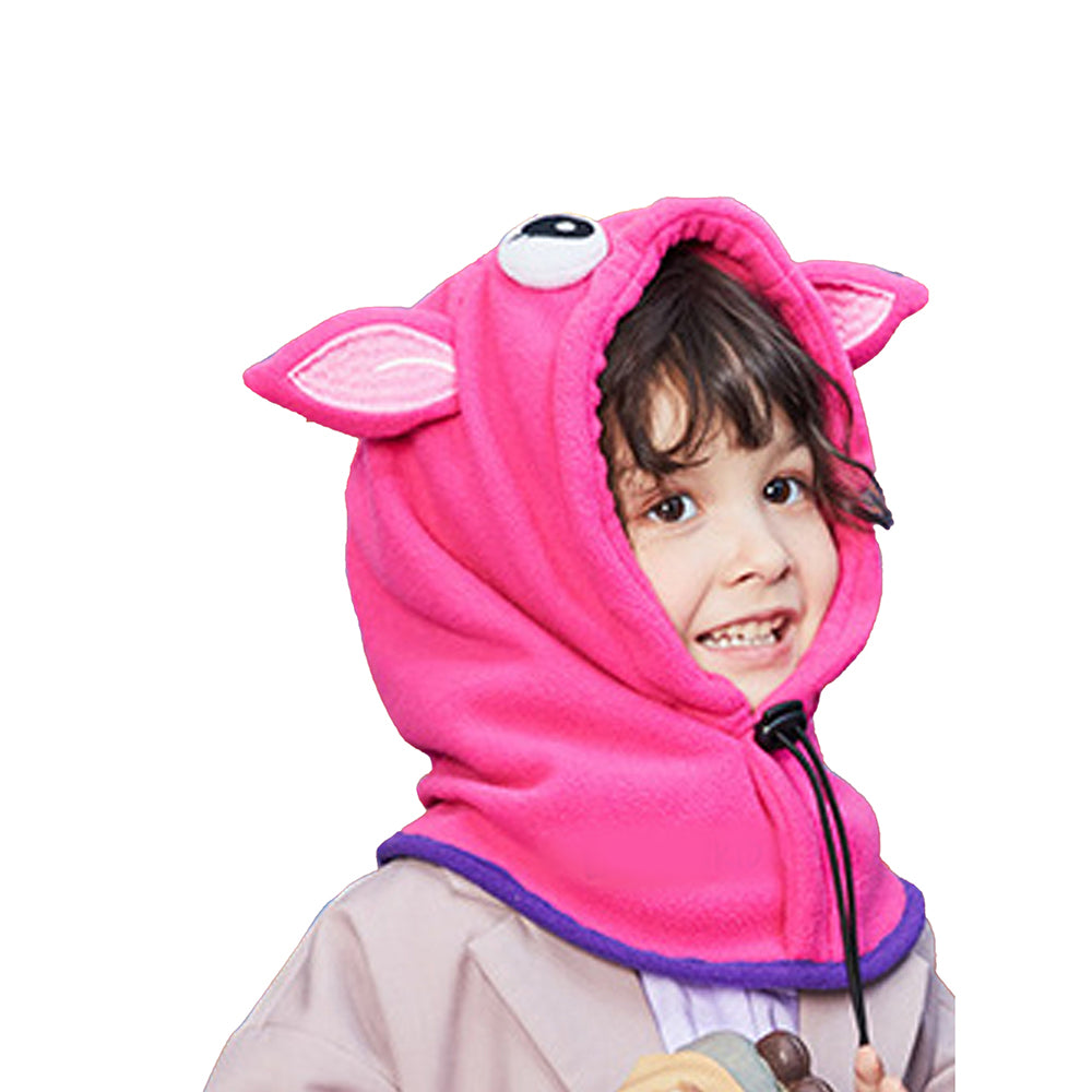 Little Surprise Box Bright Pink Uni Fleece Winter Cap covering Mouth, Neck and Head for Minus degree Temperature