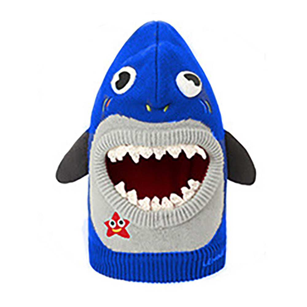 Little Surprise Box Knitted Starfish Shark  theme Winter Cap covering  Neck , Ears and Head for Minus degree Temperature