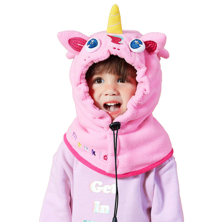 Little Surprise Box Light Pink Uni Fleece Winter Cap covering Mouth, Neck and Head for Minus degree Temperature