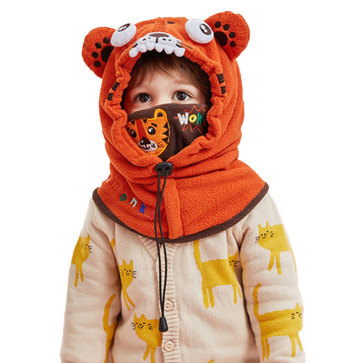 Little Surprise Box  Tiger theme  Fleece Winter Cap covering Mouth, Neck and Head for Minus degree Temperature