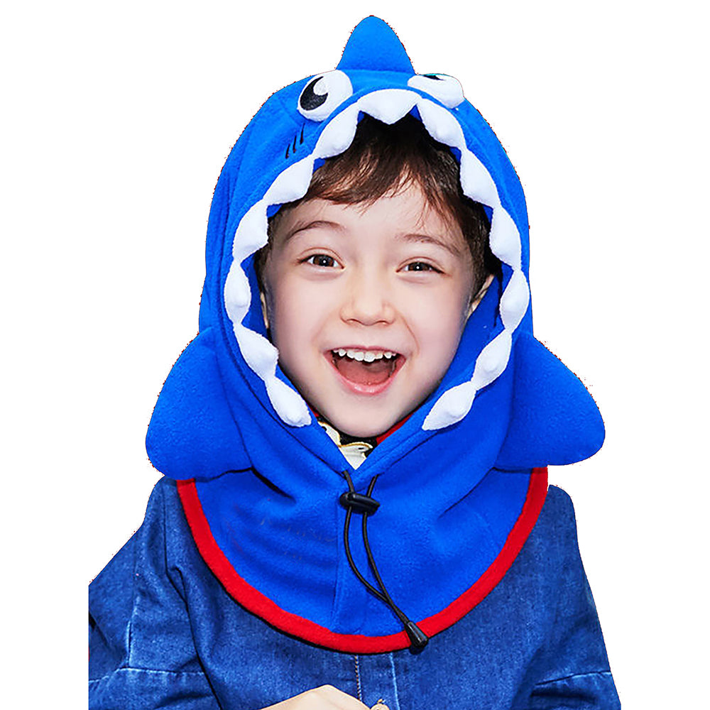 Little Surprise Box Shark Penguin theme Fleece Winter Cap covering Mouth, Neck and Head for Minus degree Temperature