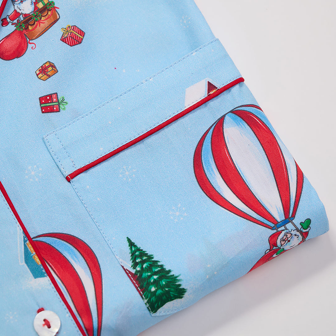 Women Santa’s Balloon Ride Pajama Set