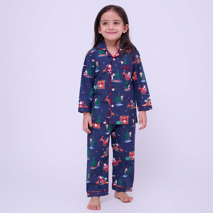 Santa’s Stopover Pajama Set For Kids