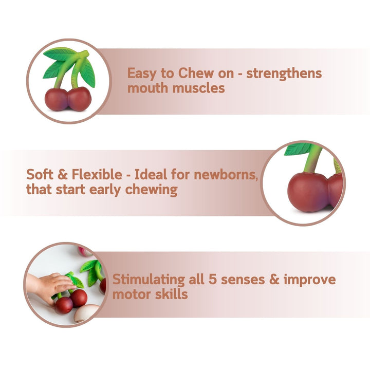 Mery The Cherry Natural Rubber Teether